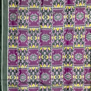 Khandua Ikat Lotus super fine Silk blended Pata Saree with Blouse Piece