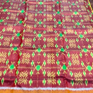 International Ikat Modern super fine Silk blended Pata Saree with Blouse piece