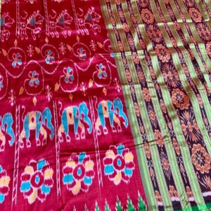 Nuapatni Khandua Ikat super fine Silk blended Pata Saree