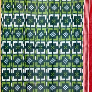 International Ikat Modern super fine Silk blended Pata Saree with Blouse piece