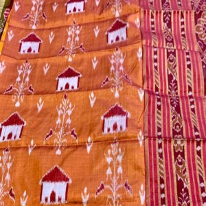 Nuapatni Khandua Ikat super fine Silk blended Pata Saree