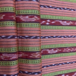Bandha ikat handloom Cotton Dress Cloth fabric.